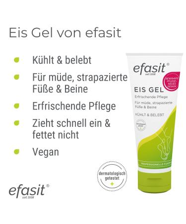 efasit Ice Gel 75 ml - Cooling Gel for Feet & Legs with Menthol & Grapefruit Extract | Refresh & Invigorate Your Skin - Buy Online on SooperMarket.com