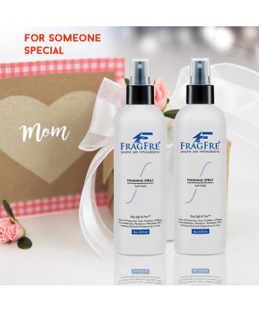FRAGFRE Hair Finishing Spray 8 oz - Flexible Soft Hold for Sensitive Skin - Fragrance Free & Hypoallergenic - Parabens Free - Quick Dry Formula - Gluten Free Vegan - Buy Online on SooperMarket.com