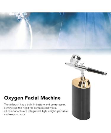 Cordless Handheld Oxygen Facial Portable Airbrush Fine Atomization USB Charging Multifunctional for Facial Beauty Art Painting Cake Decorating (Black) - Buy Online on SooperMarket.com