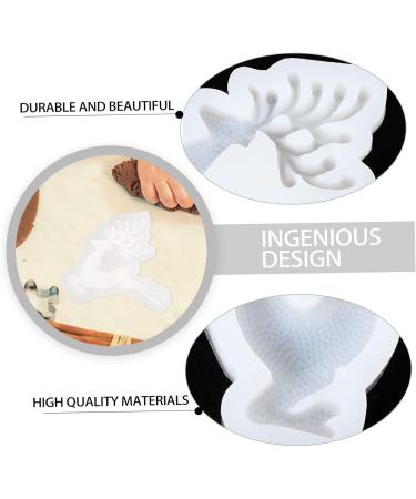 Ciieeo 2 Pcs Christmas Stencils Silicone Molds Animal Fondant Molds Home DIY Silicone Mold Manual Cake Mold - Buy Online on SooperMarket.com