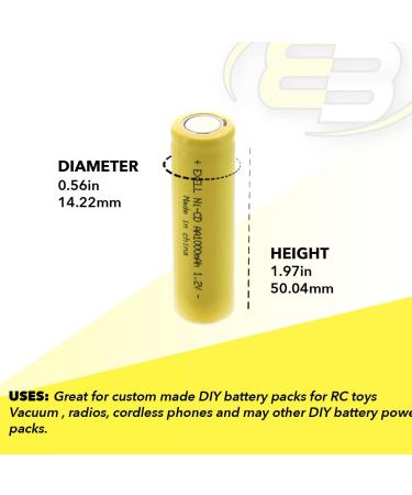 Buy Exell AA 1.2V 1000mAh NiCD Flat Top Rechargeable Battery | Ideal for Meters Radios Hybrid Cars & R/C Devices - International Shipping Available - Buy Online on SooperMarket.com