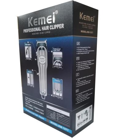 KEMEI Hair Clippers for Men Professional Barber Clippers Cordless Close Cutting Hair Trimmer Set Zero Gapped T-Blade Haircut Kit Beard Trimmer with USB Rechargeable for Family (KM-1977) - Buy Online on SooperMarket.com