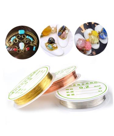 Healeved 2pcs Copper Wire Jewelry Beading Wire Diy Jewelry Nail Art Decoration Wire Jewelry Wire Copper Beading Wire Nail Art Wire Metal Bracelet Wire Nail Accessories Acrylic Nail Manicure - Buy Online on SooperMarket.com