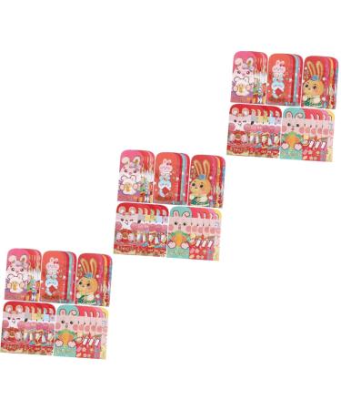 ABOOFAN 90 Pcs Rabbit Year New Year Red Envelope New Year Red Packets New Year Money Packets Lucky Money Envelopes 023 New Year Money Envelopes Spring Festival Gifts Paper Cute Money Bag