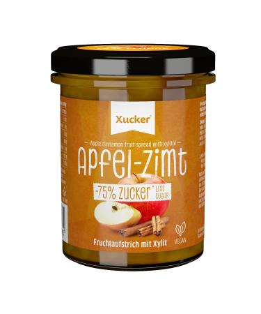 Xucker fruit spread apple-cinnamon with xylitol - fruity spread with xylitol I 74% fruit content I vegan & reduced sugar 220g