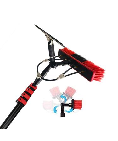 photovoltaic cleaner window cleaning pole 10.8M/35FT Window Cleaning Pole Outdoor Water Fed Telescopic 2 In 1 Brush Squeegee Attachment Professional Extendable Cleaner Conservatory Roof Gutt 3.6m/11.8ft