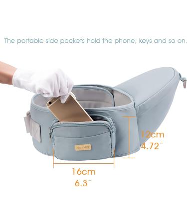 SONMEI Ergonomic Baby Carrier with Hip Seat 360 Positions Soft and Breathable All Seasons for Newborns and Toddlers Hiking Shopping Travelling Light Blue - Buy Online on SooperMarket.com