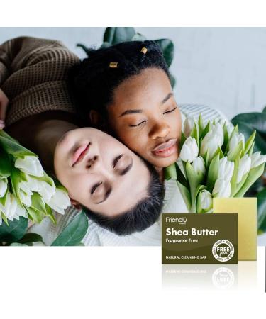 Natural Shea Butter Facial Cleansing Bar - Moisturizing & Gentle Handmade Soap with Coconut Oil - Vegan & Eco-Friendly - 95g - Buy Online on SooperMarket.com