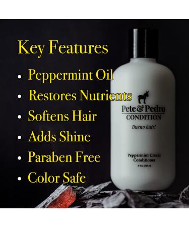 Pete & Pedro Control & Condition Set - Extra-Strength Dandruff Shampoo & Anti-Itch Treatment + Peppermint Conditioner for Dry Hair & Itchy Scalp - Men & Women | Seen on Shark Tank - 8 oz - Buy Online on SooperMarket.com