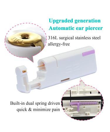 Firstomato 2PCS Disposable Ear Piercing Kit with Hypoallergenic Earrings - 3.0mm Ball 24Kt Gold - Buy Online on SooperMarket.com