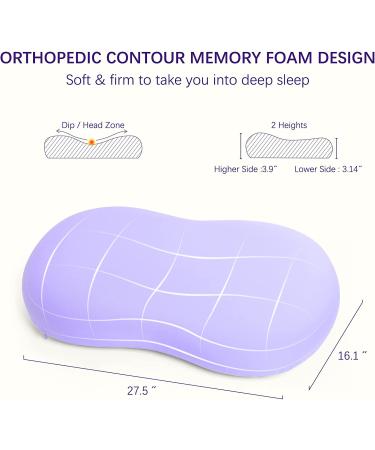 KEEPMOV Cervical Memory Foam Pillow - Pain Relief Neck Pillows - Ergonomic Support for Neck and Shoulder - Contour Bed Pillow for Side, Back, Stomach Sleepers - Buy Online on SooperMarket.com