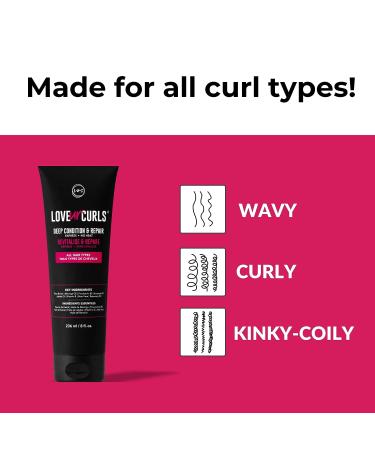 Love Ur Curls LUS Brands Deep Condition & Repair - 8oz Ultra-Rich Formula for Moisture, Definition, and Shine - Buy Online on SooperMarket.com