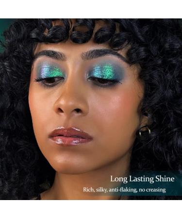 Afflano Shimmery Green Multichrome Eyeshadow - Long-Lasting Glitter for Green Eye Makeup - Buy Online on SooperMarket.com