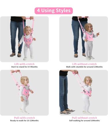 IULONEE Baby Walking Harness | Mesh Pink Toddler Helper Belt for 7-24 Month Babies - Buy Online on SooperMarket.com