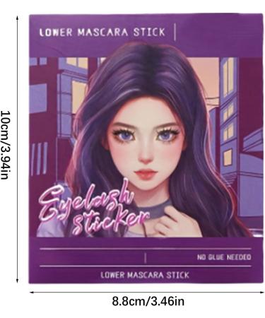 Lower Eyelash Sticker | False Eyelash Stickers - Waterproof Fake Eyelash Ladies Lower False Eyelashes Stickers Lash Temporary 3D Lower Lash - Buy Online on SooperMarket.com