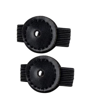 FOMIYES 2pcs Magnetic Toe Covers Household Tools Body Sculpting Tools Flex Tools Ring Toe Separators Drainage Therapeutic Ring Leather Magnet Elastic Black Elastic Toe Cover Toe Ring Gel
