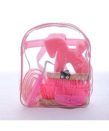 Kerbl Pink Transparent Grooming Backpack for Horses | Complete Horse Care Set & Tools - Model 321358 - Buy Online on SooperMarket.com
