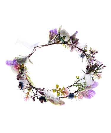 HAPINARY Artificial Flower Wreath Bohemia Floral Headpiece Wedding Garland Flower Hairband Wedding Flower Bride Headpieces for Wedding Garlands for Decor Tiara Pp Vacation Girl Hair Crown