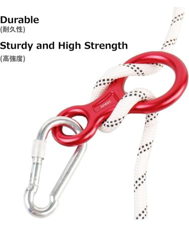 Azarxis 35kN Figure of Eight Descender - Blue Climbing Gear for Outdoor Recreation | International Shipping - Buy Online on SooperMarket.com