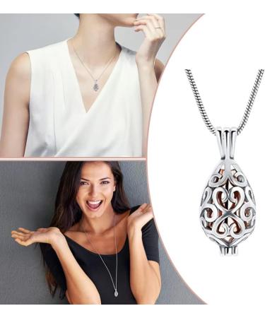 MAIXIANGGUOJI Ashes Keepsake Hollow Urn Necklace with Funnel Kit Waterdrop Ashes Cremation Jewellery for Dogs Cats Pet Ashes - Buy Online on SooperMarket.com