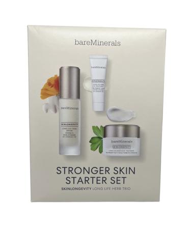 Bare Minerals Strong Skin Starter Set Skin Longevity Serum Eye Treatment Night Treatment