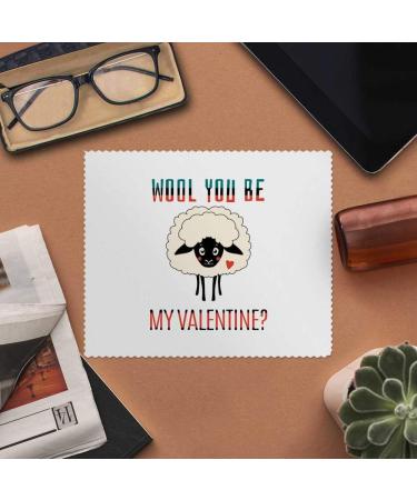 2 x Microfiber Cleaning Cloths - 'Wool You Be My Valentine ' | Perfect Gift for Valentine's Day | Fast International Shipping - Buy Online on SooperMarket.com