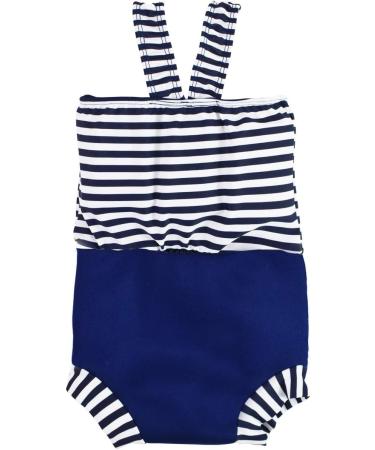 Splash About Happy Nappy Costume - Navy/White Stripe, 2-3 Years | Reusable Swim Nappy - Buy Online on SooperMarket.com