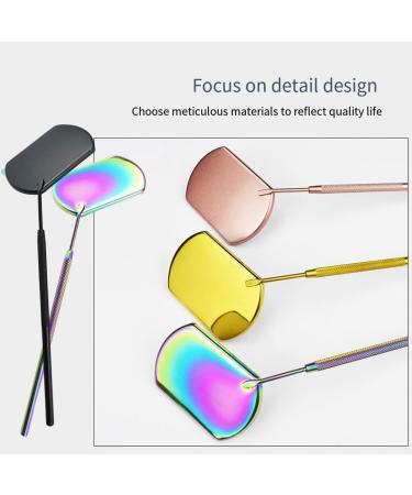 Dajidafu Eyelash Mirror Magnifying Beauty Tool Extension Tools Accessory for Check False Eyelashes Stainless Steel Durable Black - Buy Online on SooperMarket.com