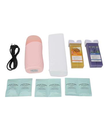 40W Roll-On Wax Kit Wax Roller Set with 2pcs 100ml Soft Wax Cartridge for Hair Removal (EU Plug 220V) 200g (1 Pack)