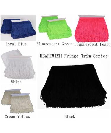 HEARTWISH Fringe Trim Lace Tassel Ribbon 12 Yards Multi-Colored - Perfect for Clothes, Accessories, Latin Wedding Dress, DIY Lamp Shade Decoration - Buy Online on SooperMarket.com