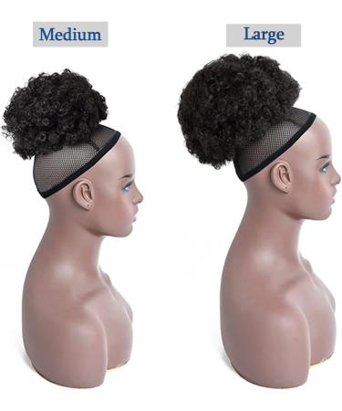 YAMEL Darkest Brown Afro Puff Drawstring Ponytail Extension - Medium Bun Updo Hair Piece for Black Women (Pack of 1) - Buy Online on SooperMarket.com