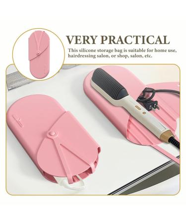 NOLITOY Silicone Hair Straightener Bag | Non-Slip Travel Cover & Storage Pouch for Curling Irons & Flat Irons | Portable & Durable Salon Accessory - Buy Online on SooperMarket.com