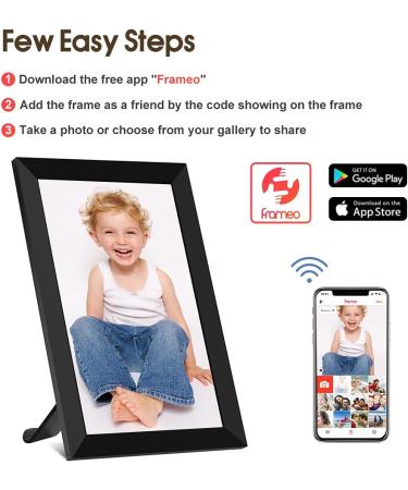 FRAMEO 10.1 Inch Smart WiFi Digital Photo Frame  Digital Picture Frame 1280x800 HD Touch Screen Electronic Picture Frame with Built-in 16GB Memory  Auto Rotation  Share Photos Instantly via App - Buy Online on SooperMarket.com