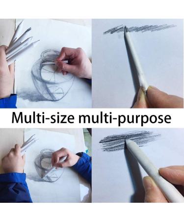24 Pieces Blending Stumps & Tortillions Set with Sandpaper Sharpener, Pencil Extension, Eraser - Art Drawing Kit - Buy Online on SooperMarket.com