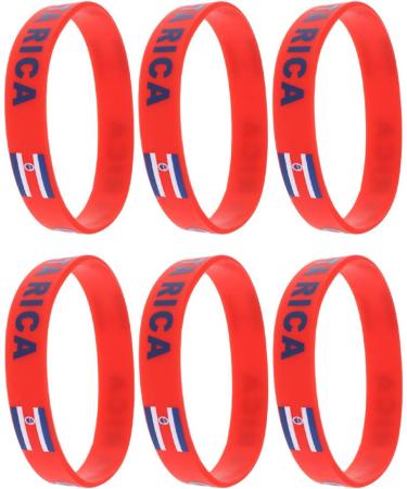 LUOEM Silicone Wristband Rubber Bracelet - Fashion Sports Wristbands for Teens & Adults - Pack of 6 (Rica) | Shop Internationally - Buy Online on SooperMarket.com