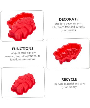 PRETYZOOM 2 Pcs Baking Mold Christmas Cookie Shape Christmas Resin Moulds Xmas Silicone Xmas Embossing Silicone Christmas Chocolate Molds Sandwich Xmas Molds Candle Silica Gel Fudge 18.2X11.5X3CM As Shown - Buy Online on SooperMarket.com