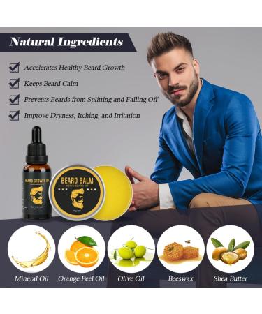 Shop Bartwachstumset: 6PC Beard Care Set - Oil Shampoo Balm & More for Optimal Beard Growth - Perfect Gift for Men & Women - Buy Online on SooperMarket.com