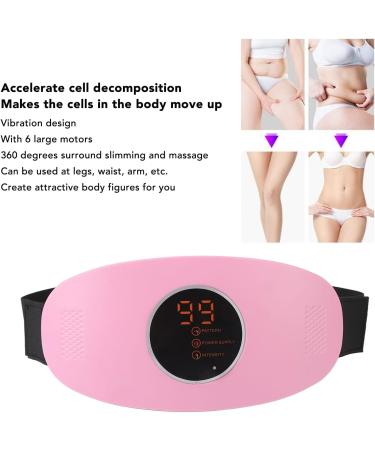 Electric Waist Massage Belts - Cramp Relief & Wireless Heating Cushions with 3 Modes 26 Speeds 360-Degree Wrap for Slimming - Portable & Stylish in Pink - Buy Online on SooperMarket.com