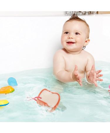 Cartoon Bread Shaped Kids Bath Sponge - Light Yellow 21X7.5CM - Buy Online on SooperMarket.com