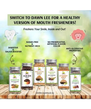 Dawn Lee Mouth Freshener Fennel Zing Roasted and Lemon Flavored Freshens Breath Enhance Nutrition Absorption Promotes Oral Health Healthy After Meals- 100 Gram - Buy Online on SooperMarket.com