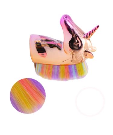 Buy Rainbow Unicorn Dust Brush - Colorful Synthetic Hair Nail & Makeup Brush for Flawless Finish - Buy Online on SooperMarket.com