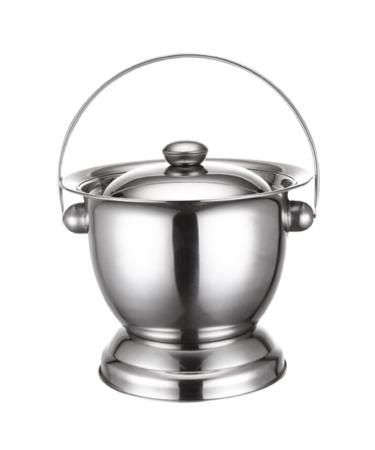 Chamber Pot with Lid 3.3L Stainless Steel Bedside Commode Bucket Potable Spittoon Metal Bedpan Urine Pots for Kids Adults Elder Patient Home Camping Car Travel