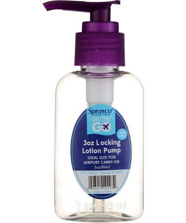 LP-3 3 Oz Locking Lotion Bottle - Assorted Colors for Travel & Home Use | International Shipping Available - Buy Online on SooperMarket.com