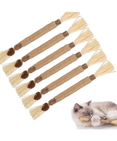 Cats mint sticks 6PCs cat sticks for tooth cleaning caust sticks for cats cat mint sticks organic cat dental toys kaust sticks set cat sticks cat chewing toy toys for cats (a)