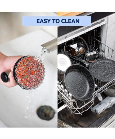 GIISH Cast Iron Scrubber with Handle Stainless Steel Chainmail Cleaner for Pans and Skillets - Cast Iron Cookware Ovens Easy Install Easy to Use - Buy Online on SooperMarket.com