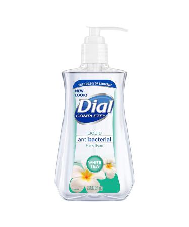 Dial Liquid Soap Anti-Bacterial White Tea 7.5 Ounce Pump (221ml) (Pack of 3)
