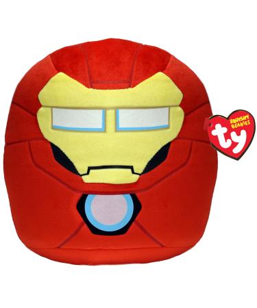 TY Marvel Avengers Iron Man Squish-A-Boo 10 Inches | Licensed Squishy Beanie Baby Soft Plush Marvel Toys | Collectible Cuddly Stuffed Teddy Iron Man 10 Inches