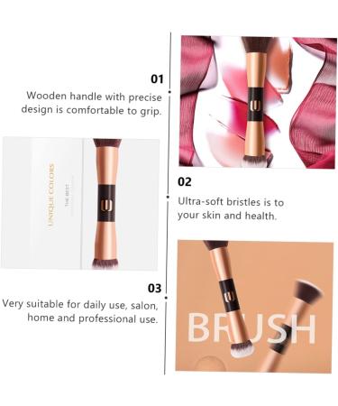Didiseaon 1pc Double-ended Makeup Brush Wooden Miss Face Blush - Buy Online on SooperMarket.com