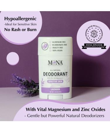MONA BRANDS All Natural Deodorant For Women & Men | For Sensitive Skin | No Aluminum or Baking Soda | (3-Pack VARIETY-1 1.76 Oz each) - Buy Online on SooperMarket.com