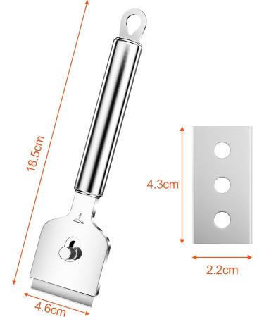 Gvolatee Ceranutfeldschaber Metall - 14PC Replacement Blades Glass Scraper for Oven & Induction Hob Cleaning Scratch Removal Tool - Buy Online on SooperMarket.com